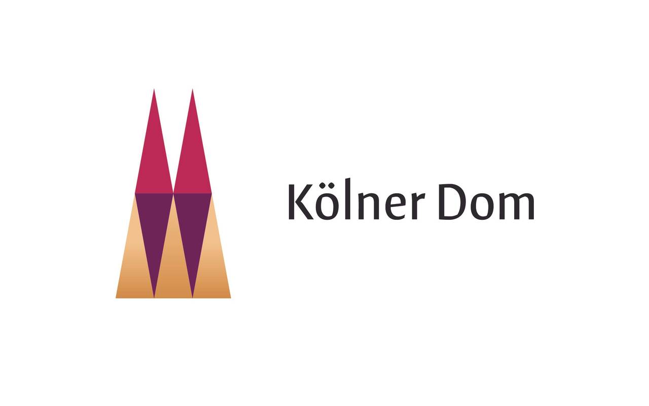 Köln, Dom, Präsentation des neuen Logos für den Kölner Dom und seine Institutionen am 1. Juni 2021; Entwurf des neuen Logos: Agentur jäger & jäger, Seepromenade 17, 88662 Überlingen