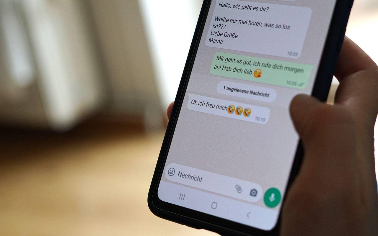 Whatsapps-Nachrichten in einem Chat