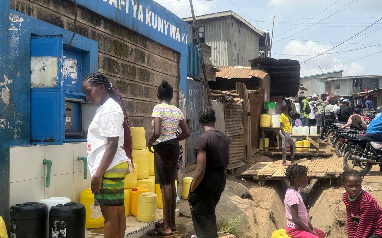 Slum Kibera - Ausgabestelle für sauberes Trinkwasser