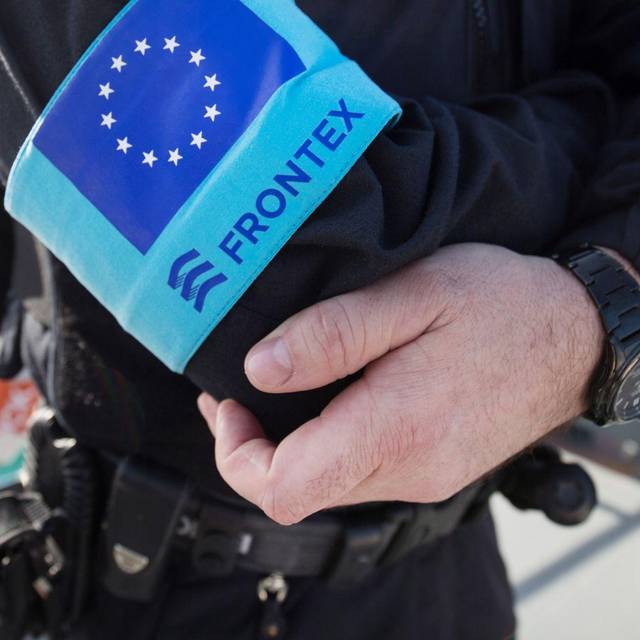 Beamter der EU-Grenzschutzagentur Frontex