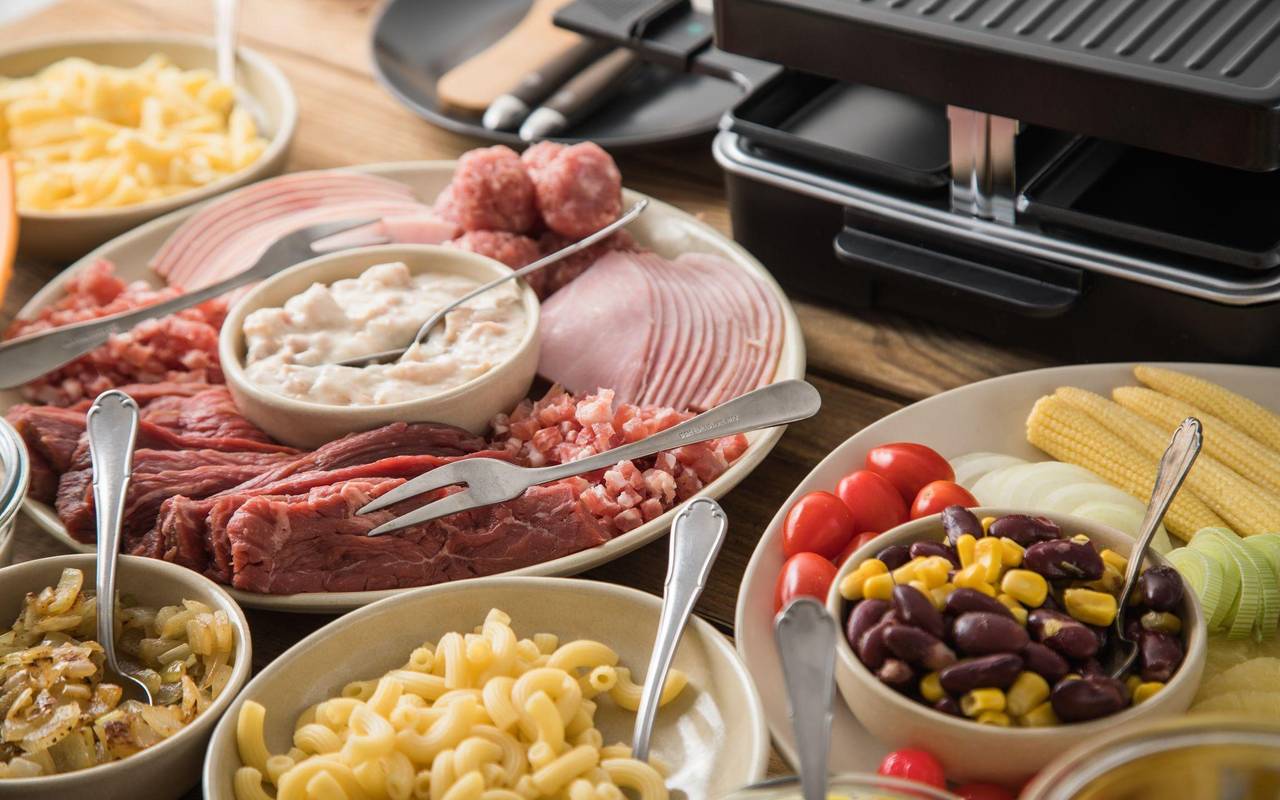 Fleischplatte für das Raclette