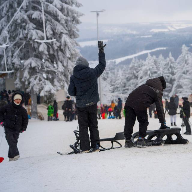 Wintersport auf der Wasserkuppe - Hessens höchster Berg