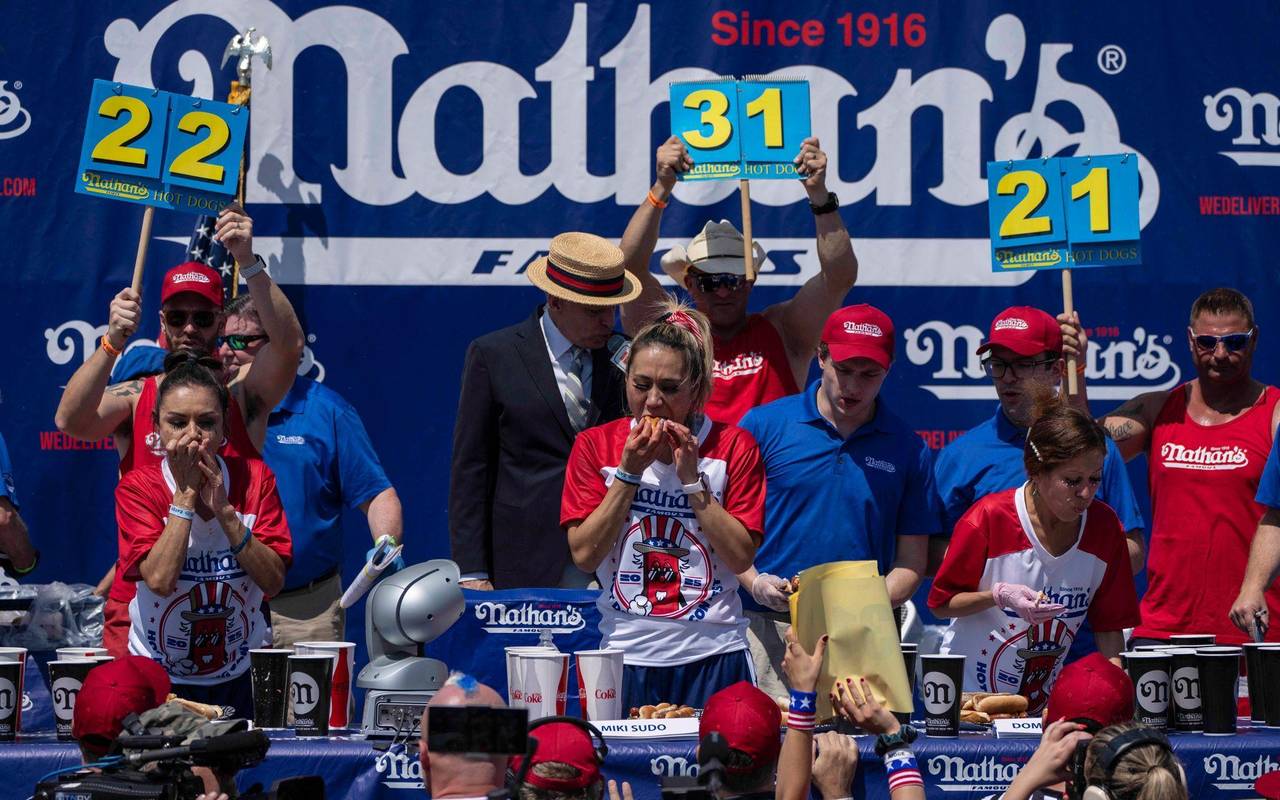 Hotdog-Wettessen in New York