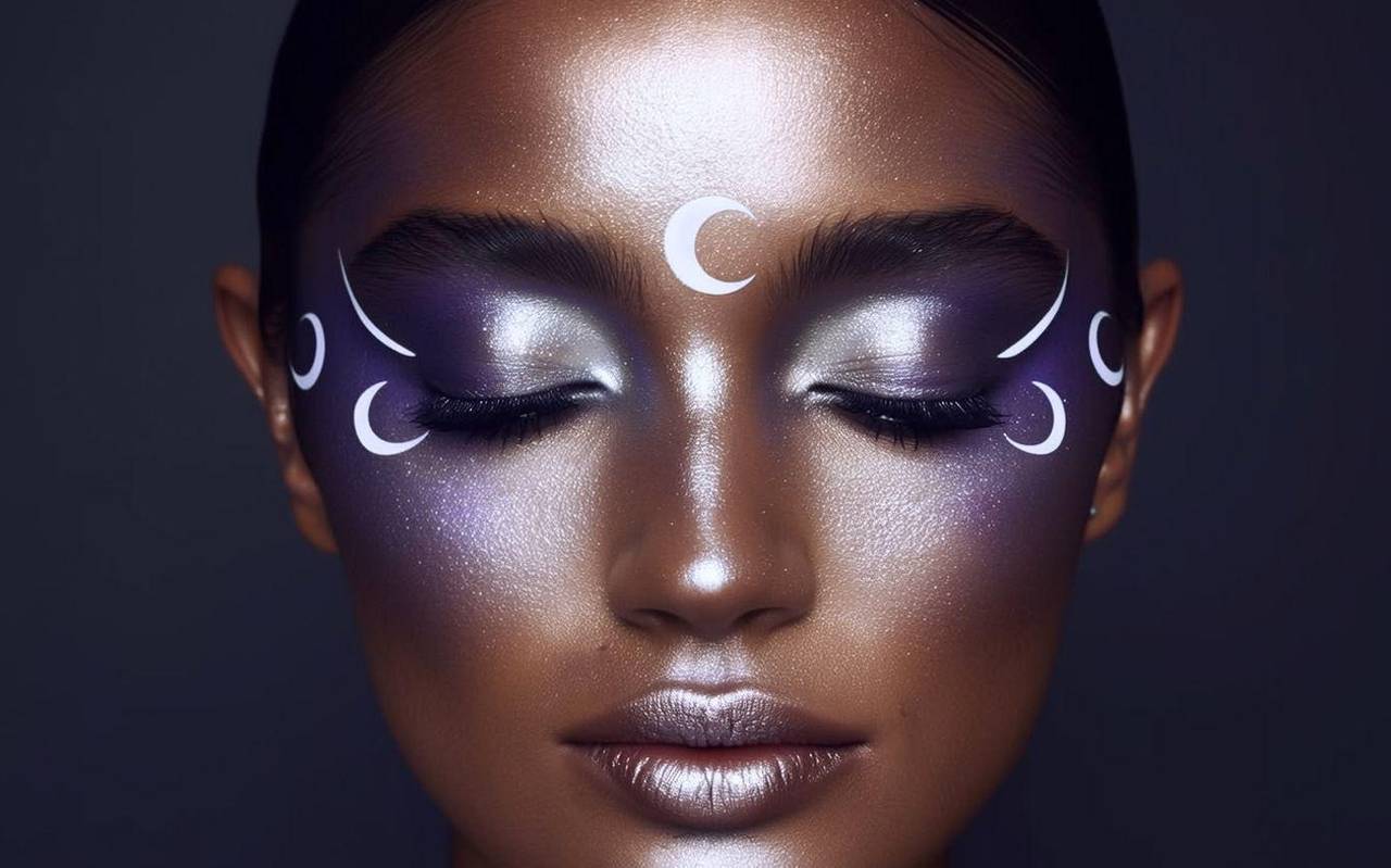 Make-up für Karneval: Mondgöttin