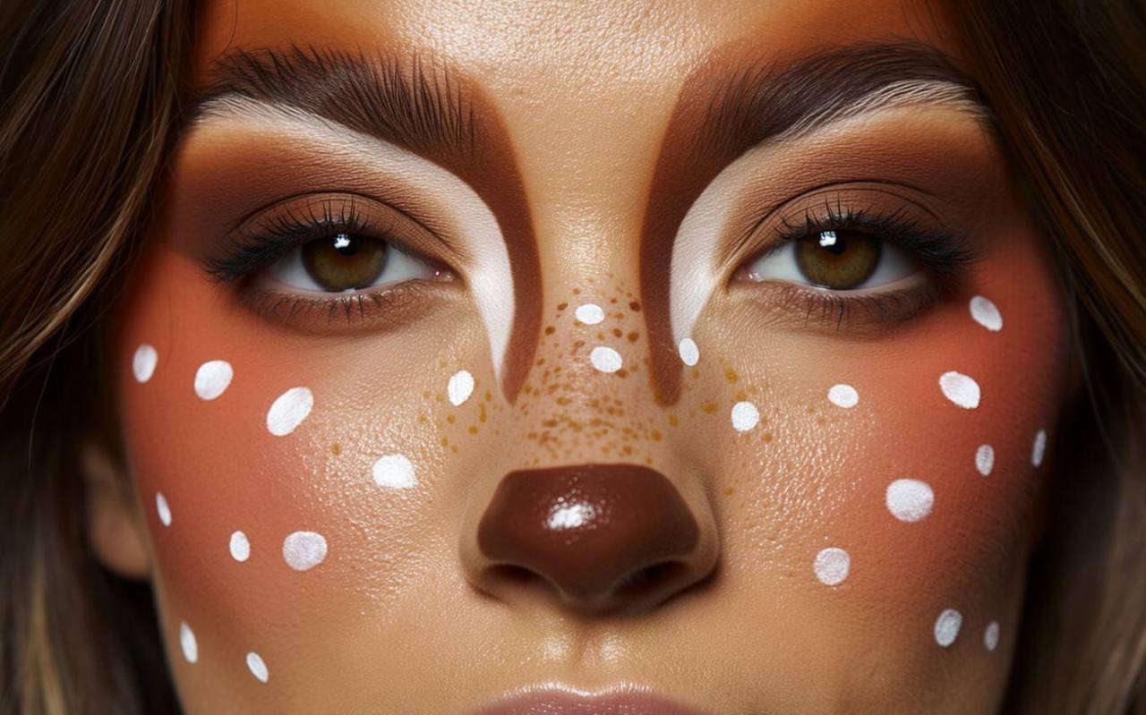 Make-up für Karneval: Reh