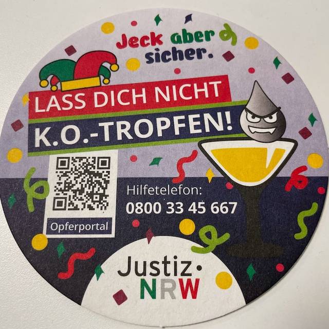 Bierdeckel K.O.-Tropfen