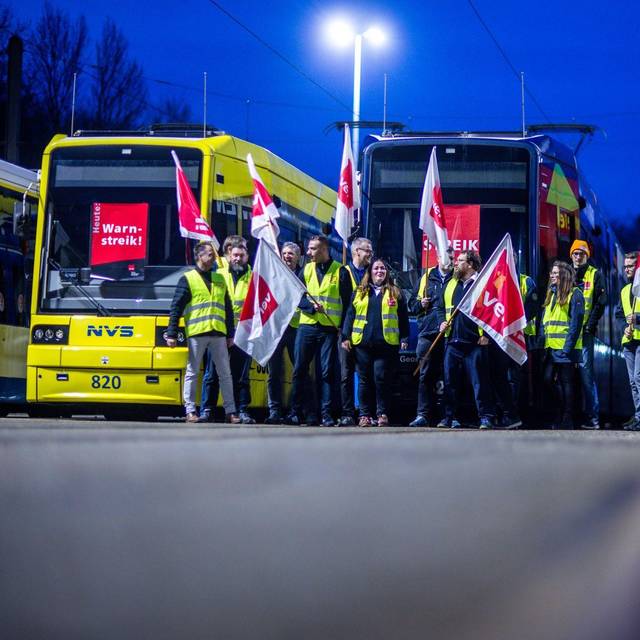 Warnstreik im Nahverkehr - Schwerin