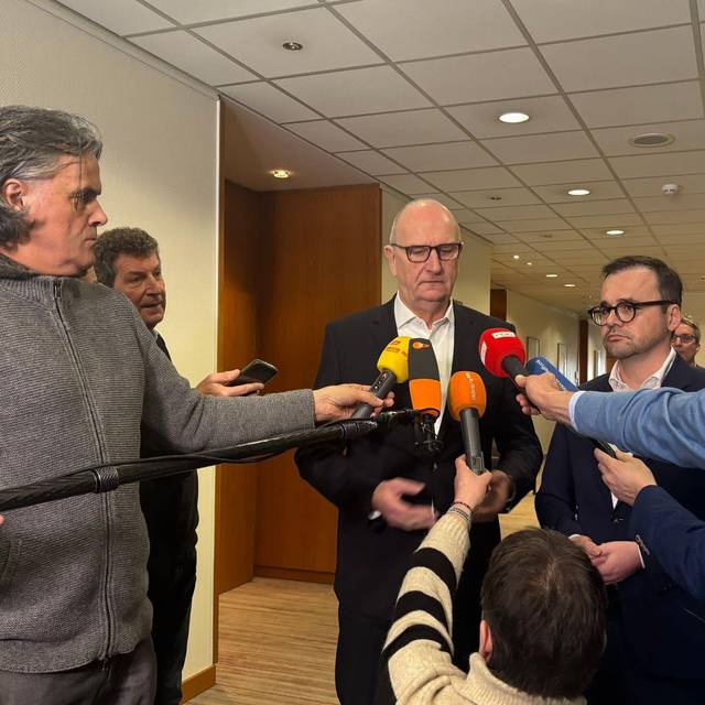 Brandenburgs Ministerpräsident Woidke und CDU-Landeschef Redmann