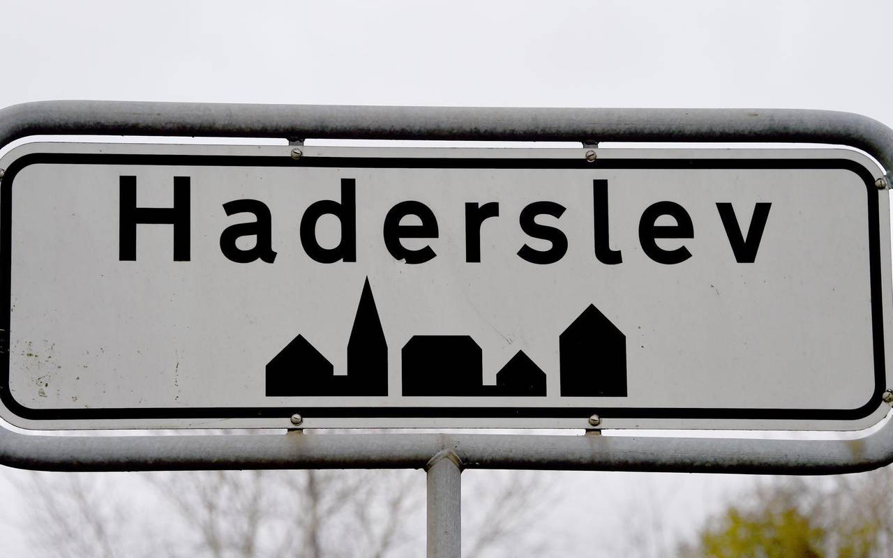Dänemark - Ortsschild Haderslev