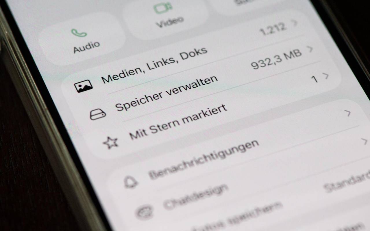 Speicherplatz eines WhatsApp-Chats