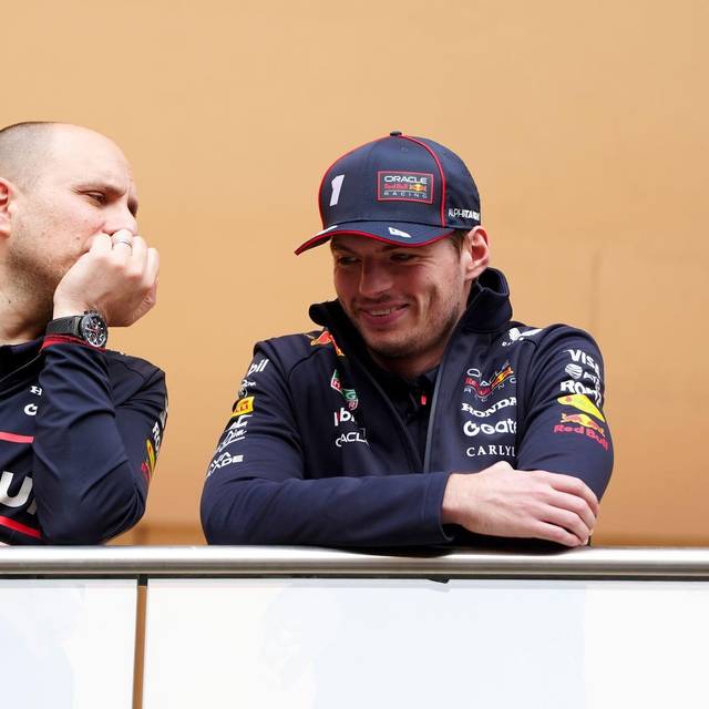 Gianpiero Lambiase (l) und Max Verstappen