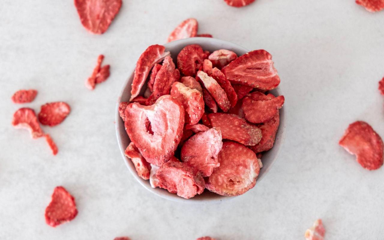 Gefriergetrocknete Erdbeeren