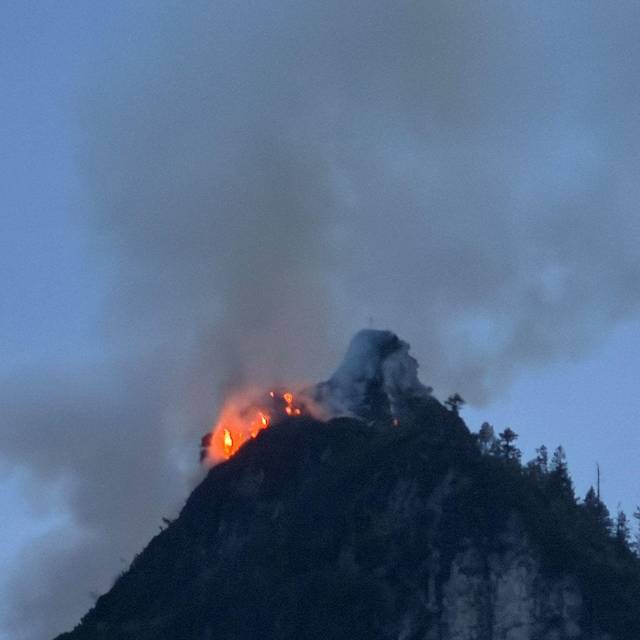 Waldbrand bei Ruhpolding