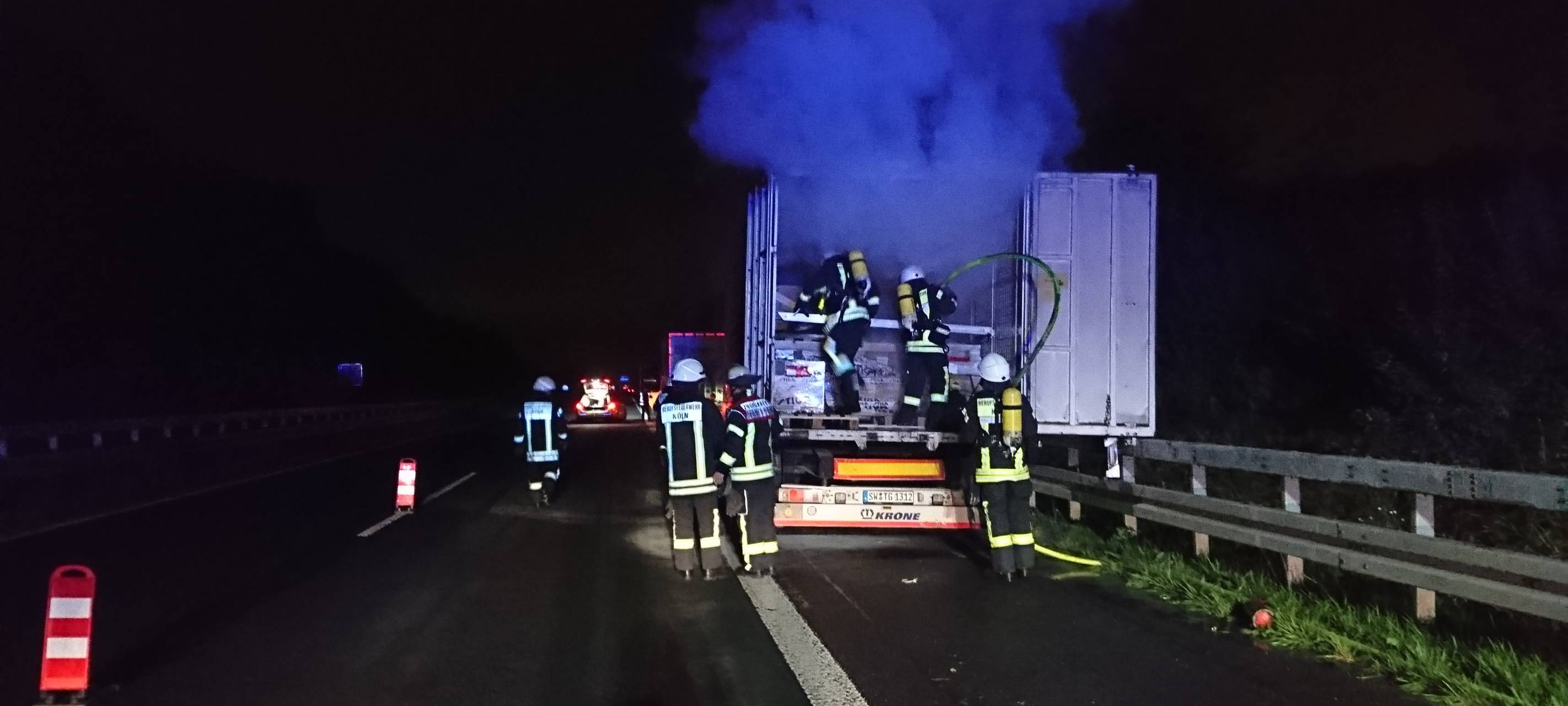 Dreieck Heumar: LKW-Brand
