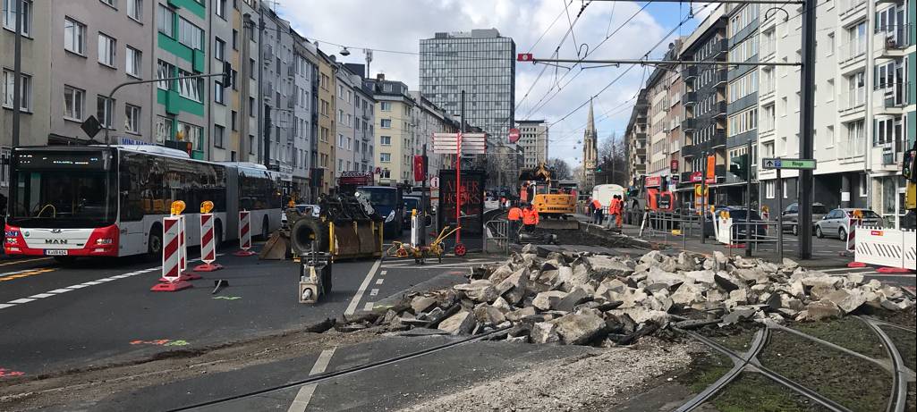 KVB ersetzt übers Wochenende drei Bahnlinien durch Busse