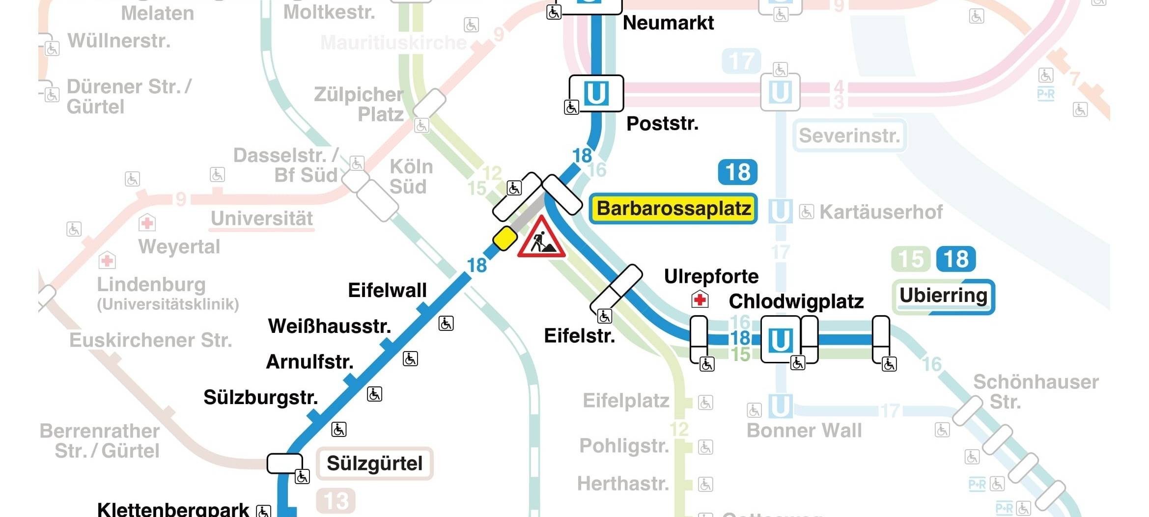 Baumaßnahmen am Barbarossaplatz