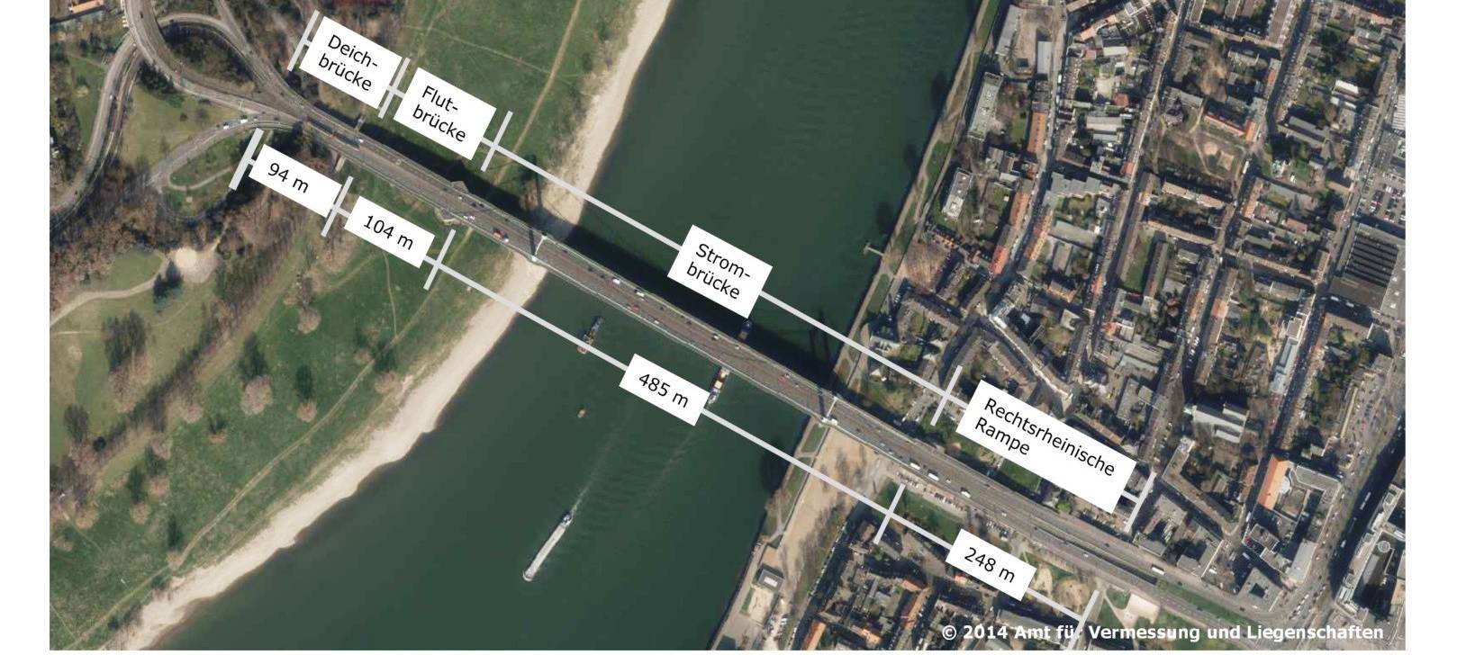 Sanierung der Mülheimer Brücke dauert länger