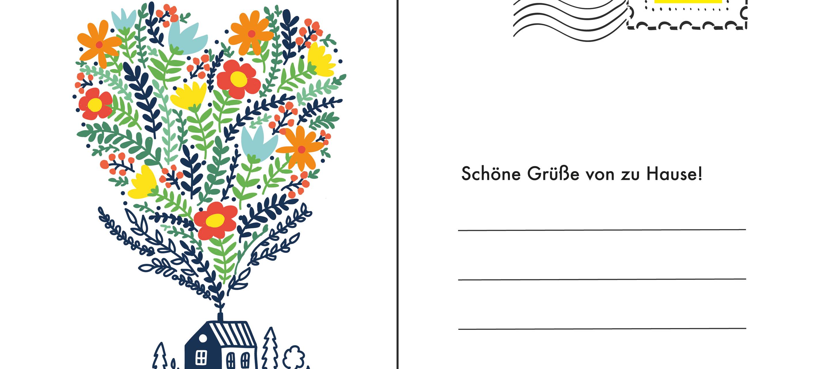 Unsere Zuhause-Postkarte