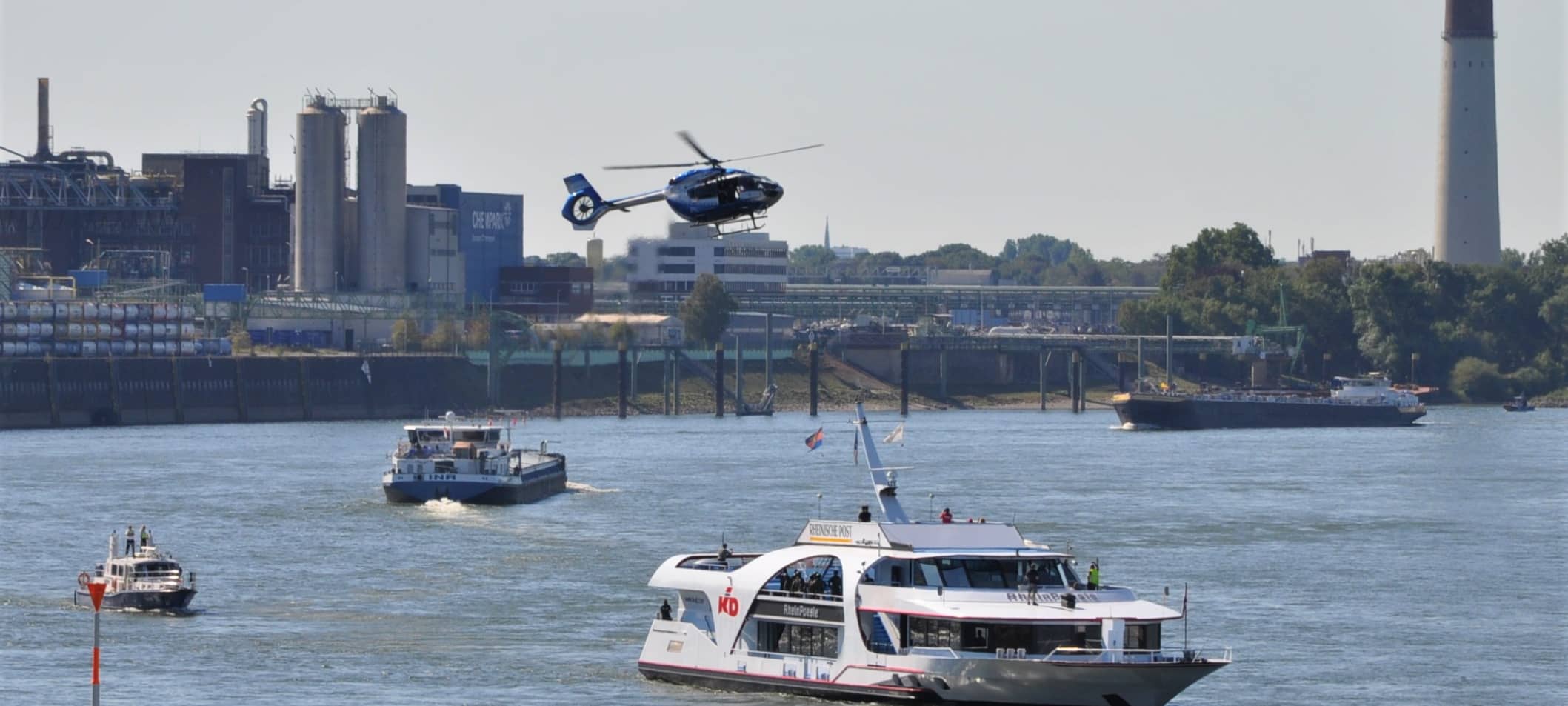 Große SEK-Übung auf dem Rhein