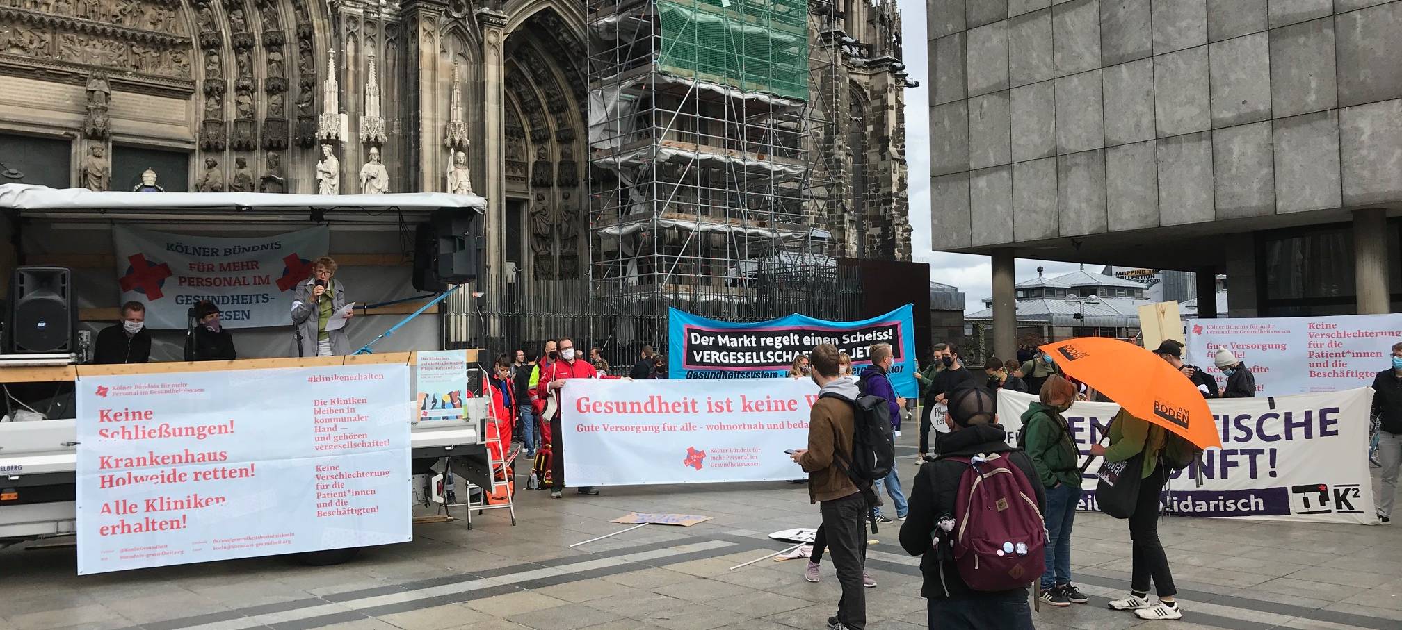 Demonstration für das Pflegepersonal
