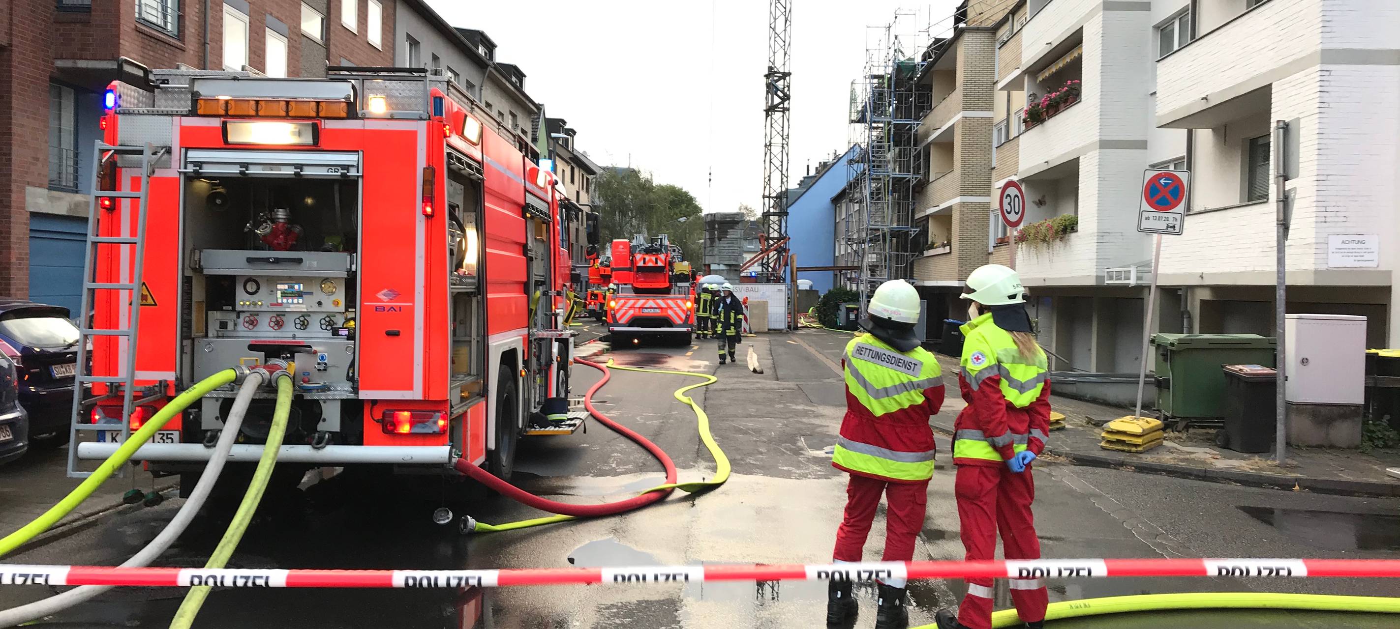 Bewohner in brennendem Haus haben Glück
