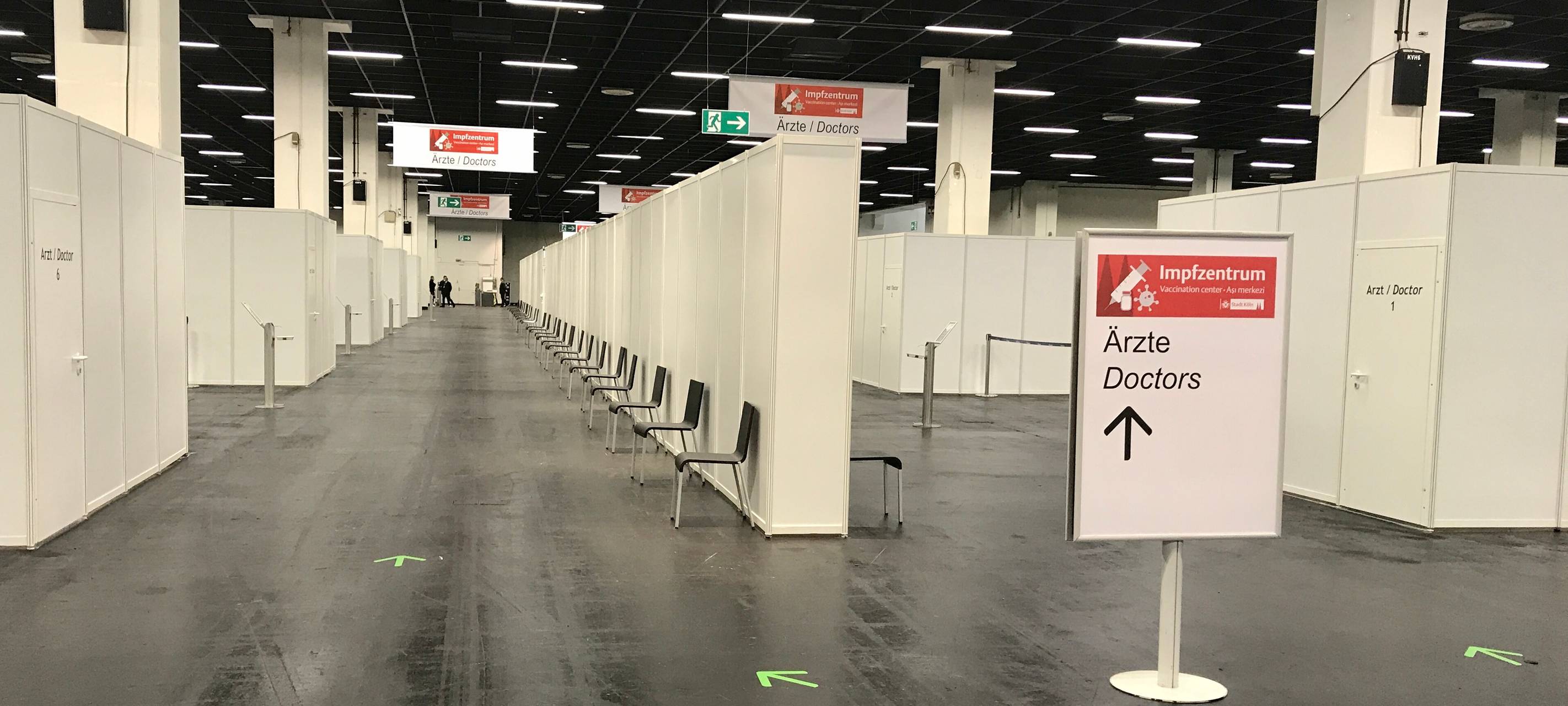 Impfzentrum in der koelnmesse ist einsatzbereit
