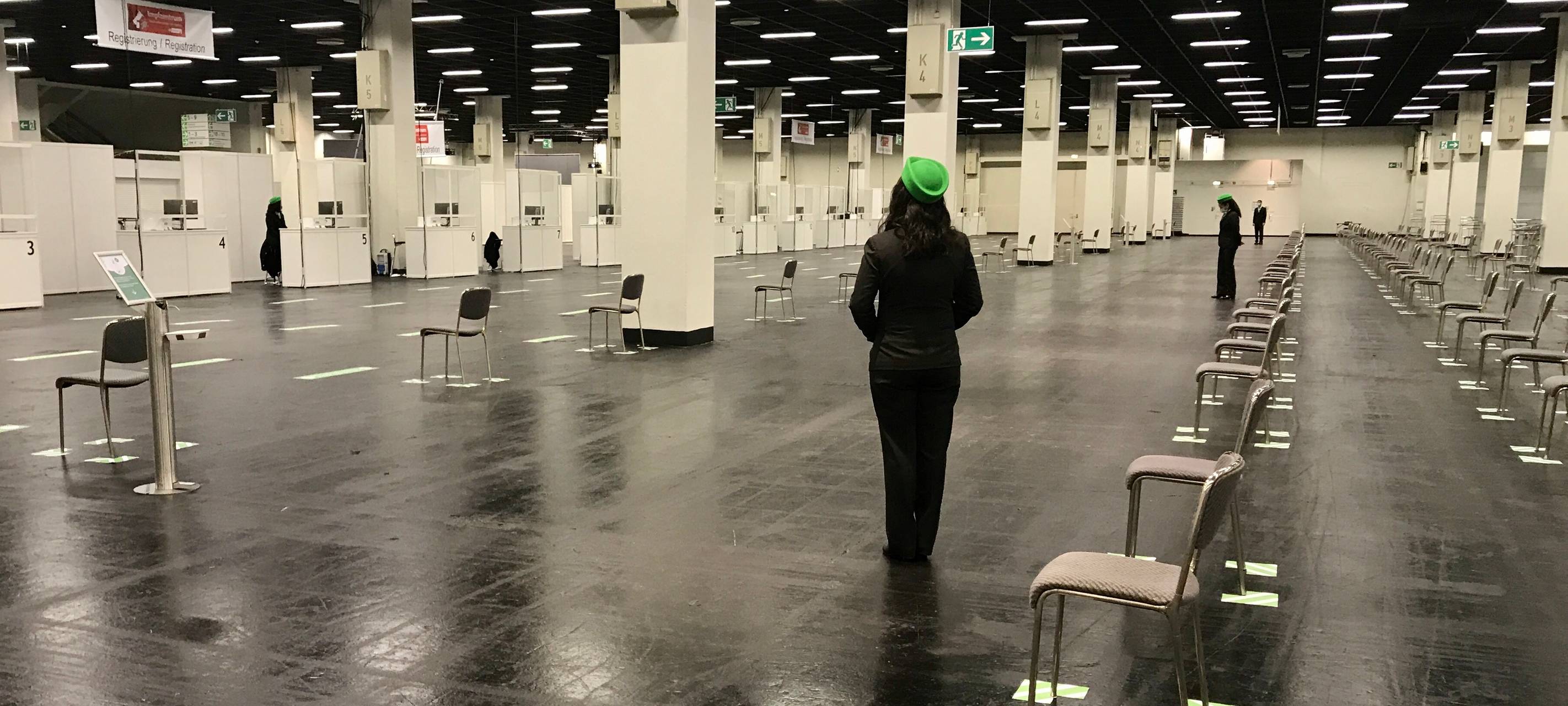 Impfzentrum in der koelnmesse ist einsatzbereit