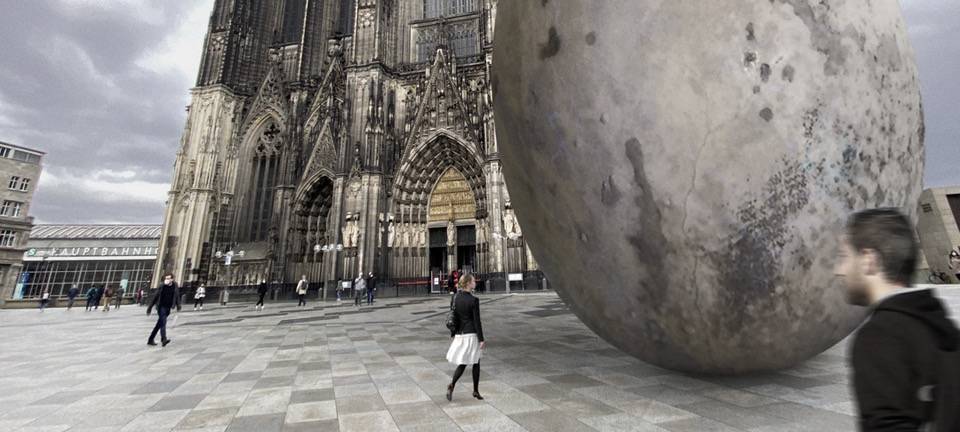 Kölnerin möchte 30 Meter hohes Ei vor den Dom stellen