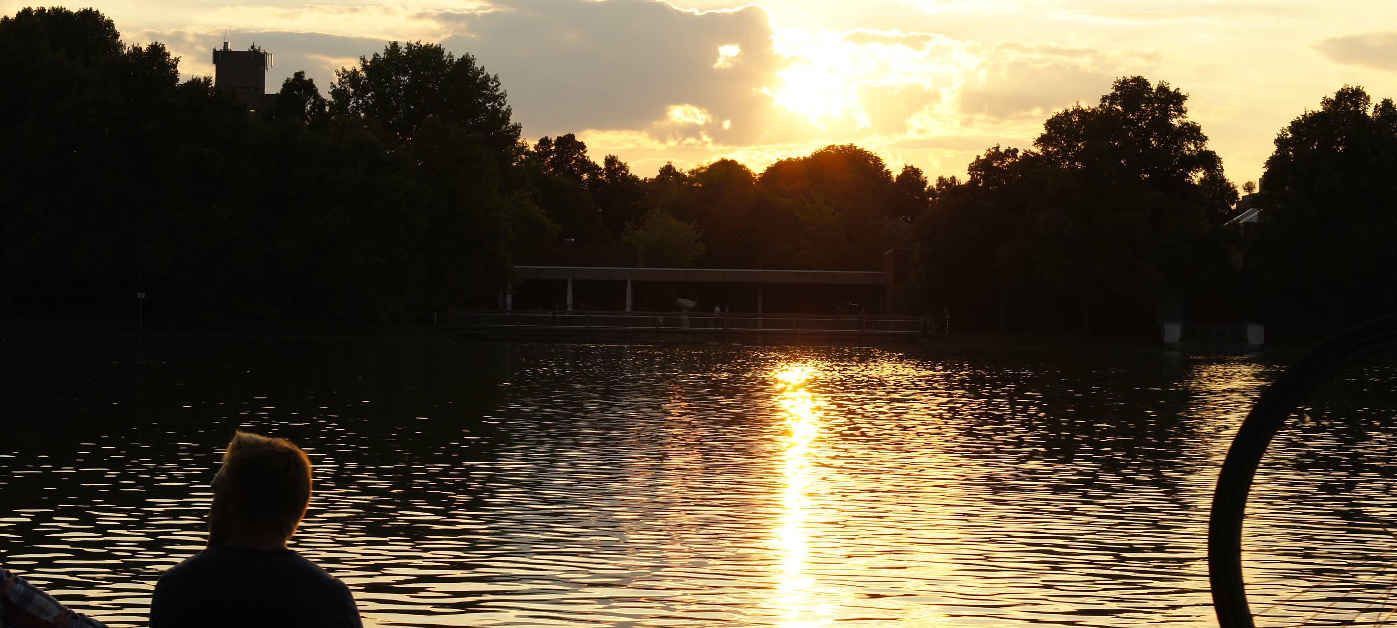 Lautsprecherwarnung am Aachener Weiher