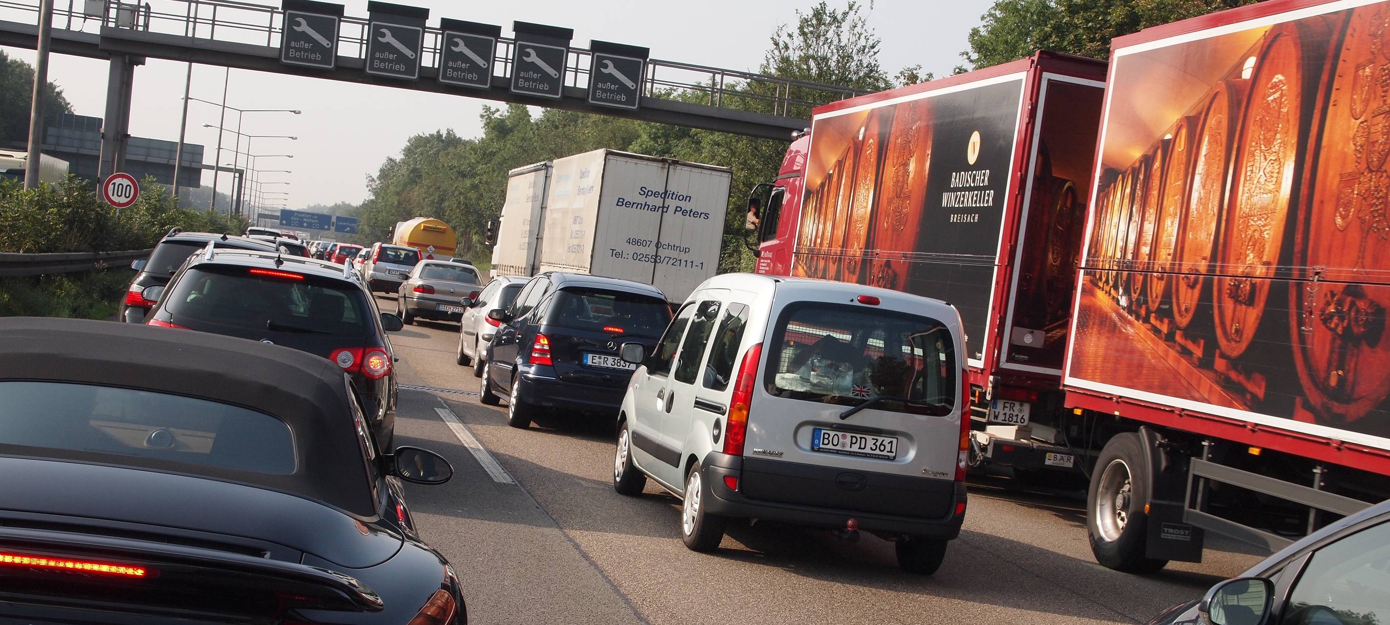 Staus durch Reparaturen im Kreuz Leverkusen