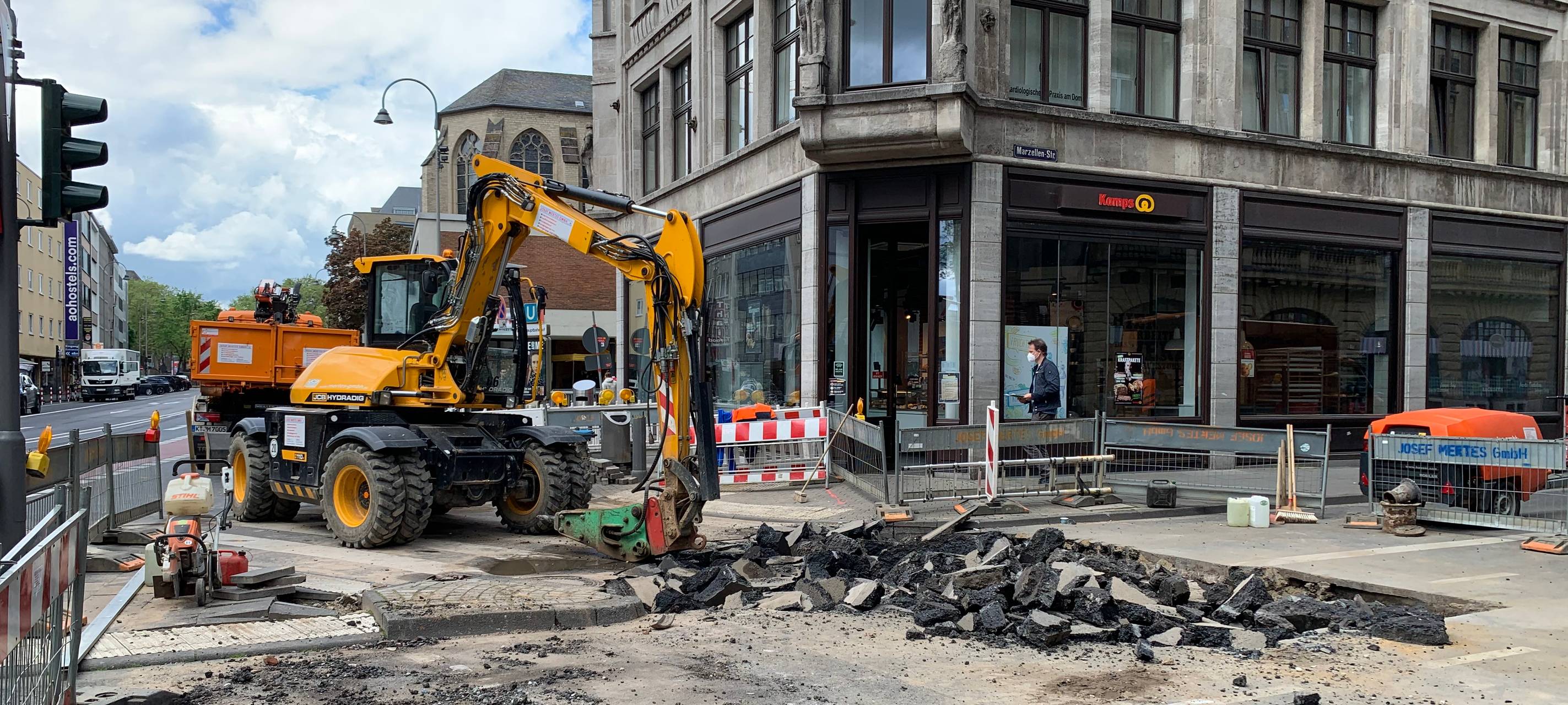 Wasserrohrbruch – Marzellenstraße dicht