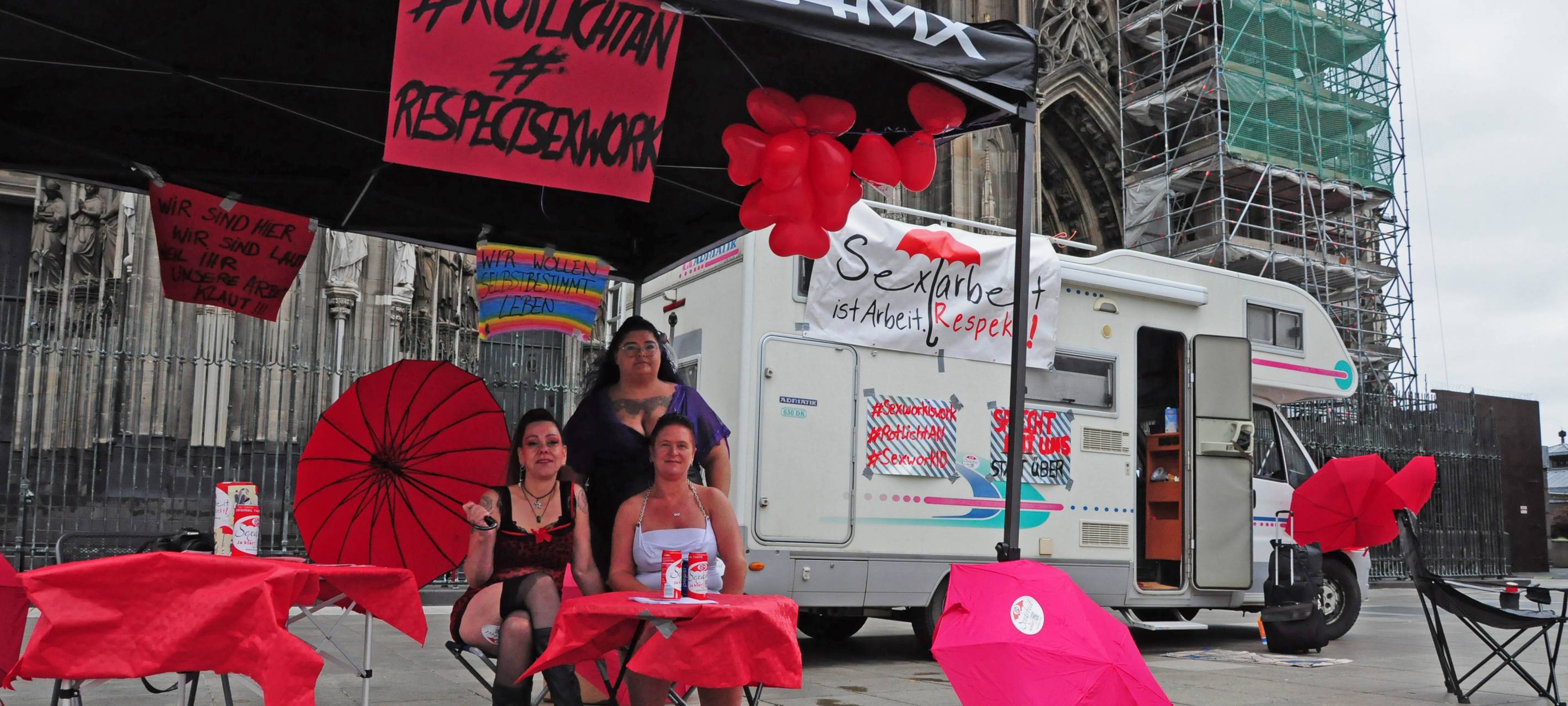 Prostituierte demonstrieren gegen „Rotlicht Aus“-Kampagne