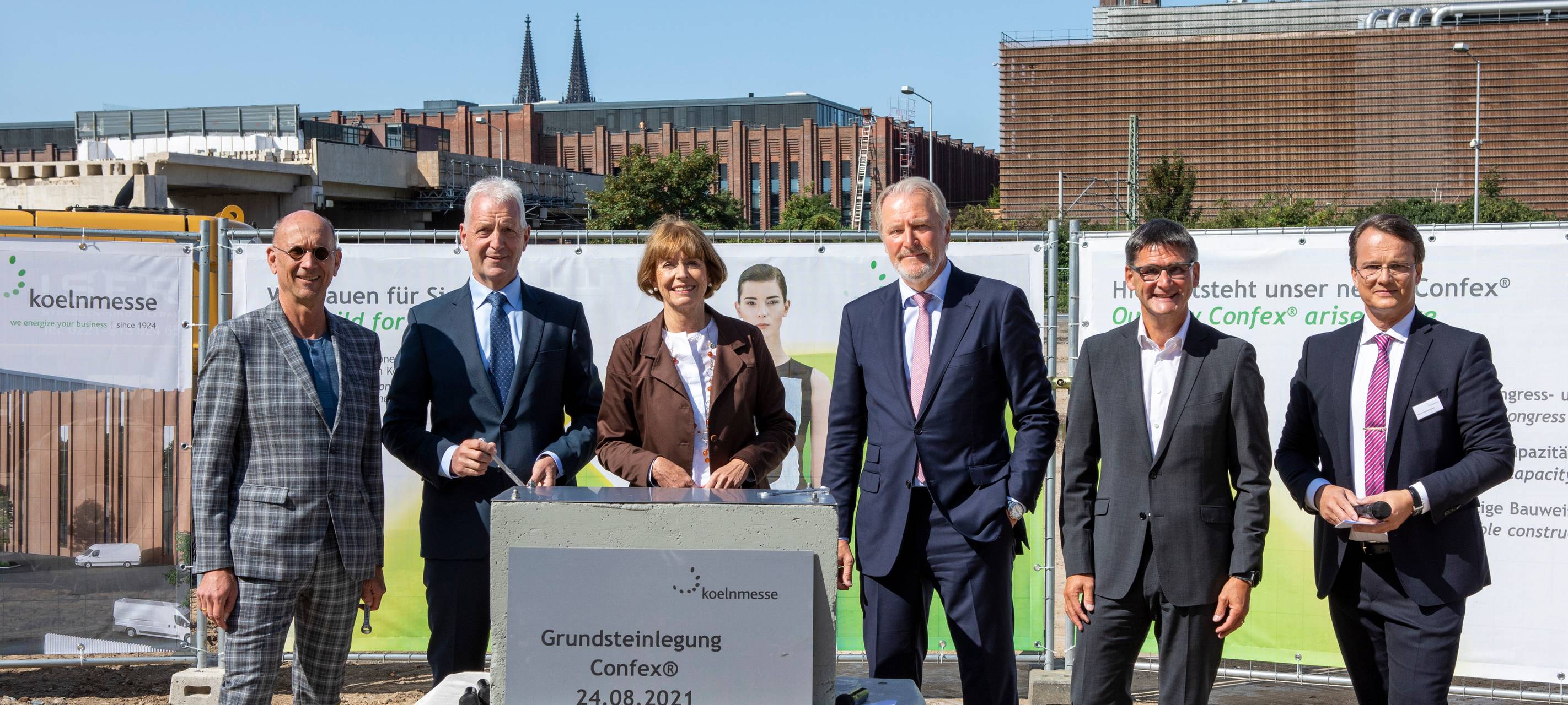 Confex Messe Grundsteinlegung