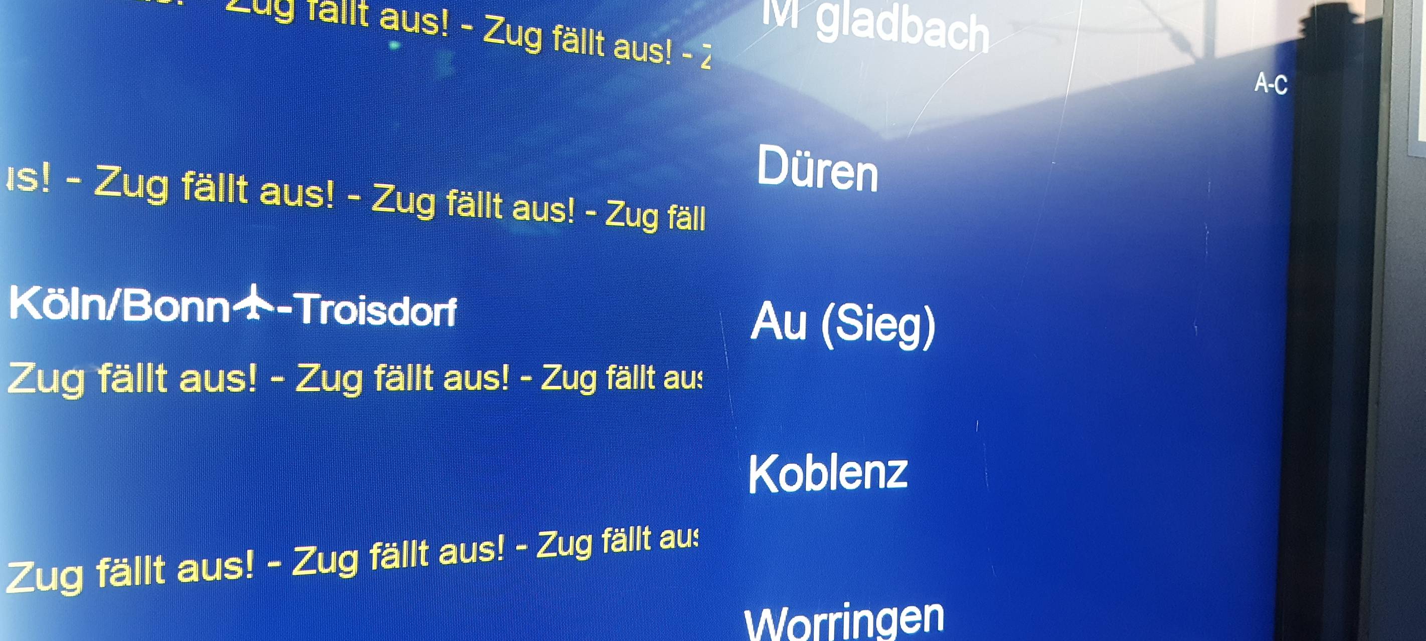 So viele Zugausfälle wie noch nie in und um Köln