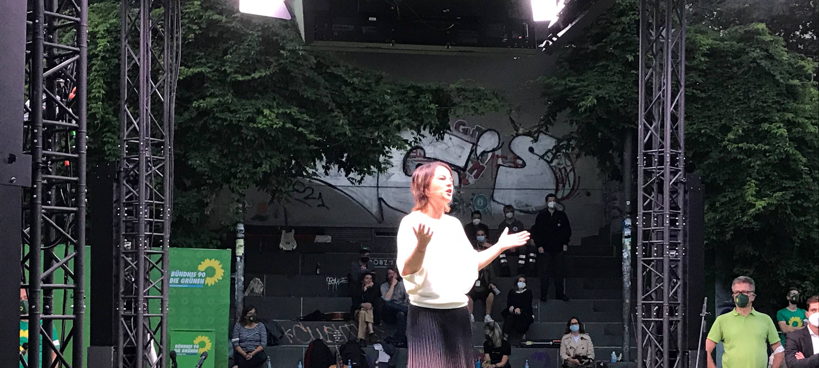 Proteste gegen Annalena Baerbock bei Wahlkampftermin