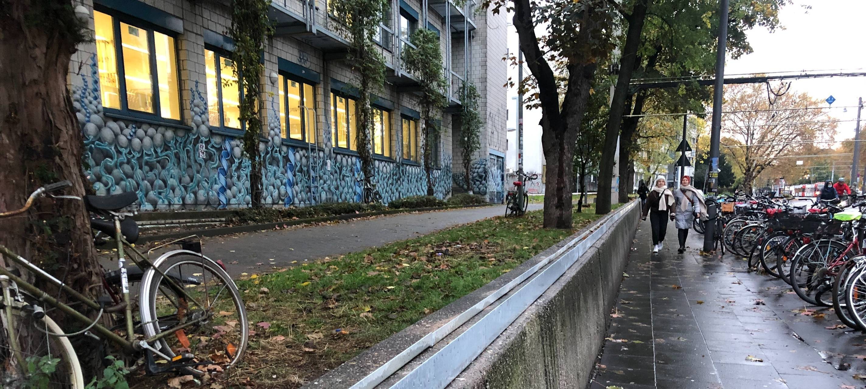 Metallkonstruktion auf dem Mäuerchen wird entfernt