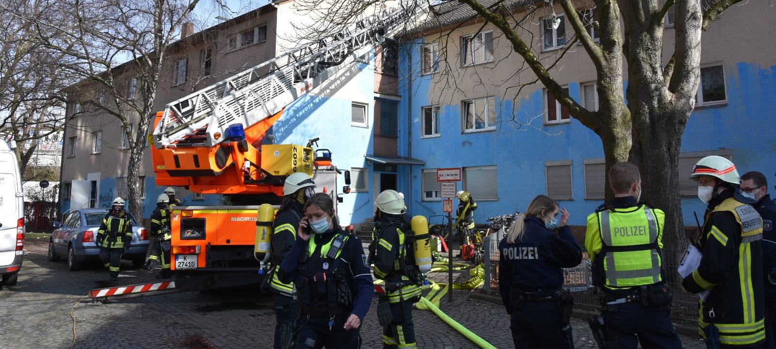 Brand in Obdachloseneinrichtung - zwei Schwerverletzte
