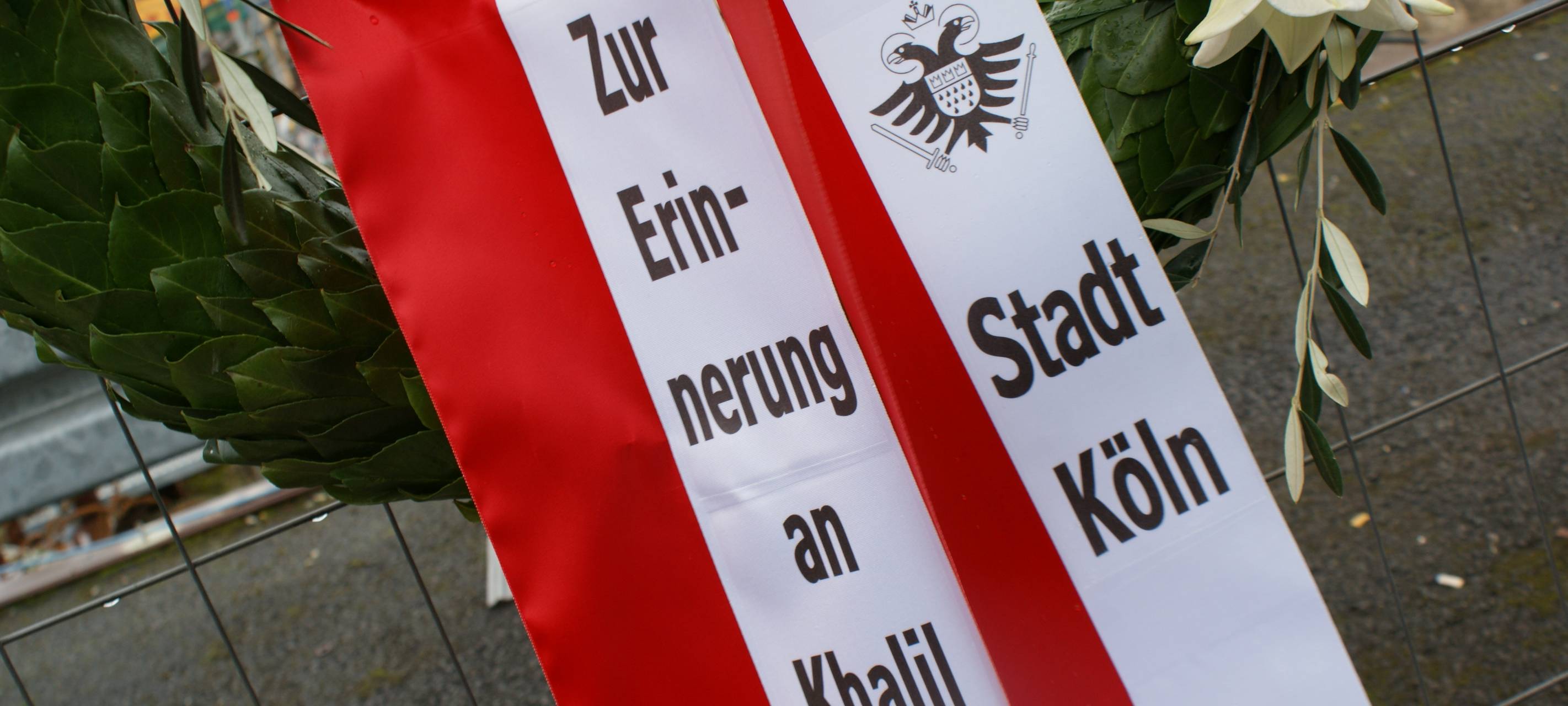 Gedenkveranstaltung an der Einsturzstelle