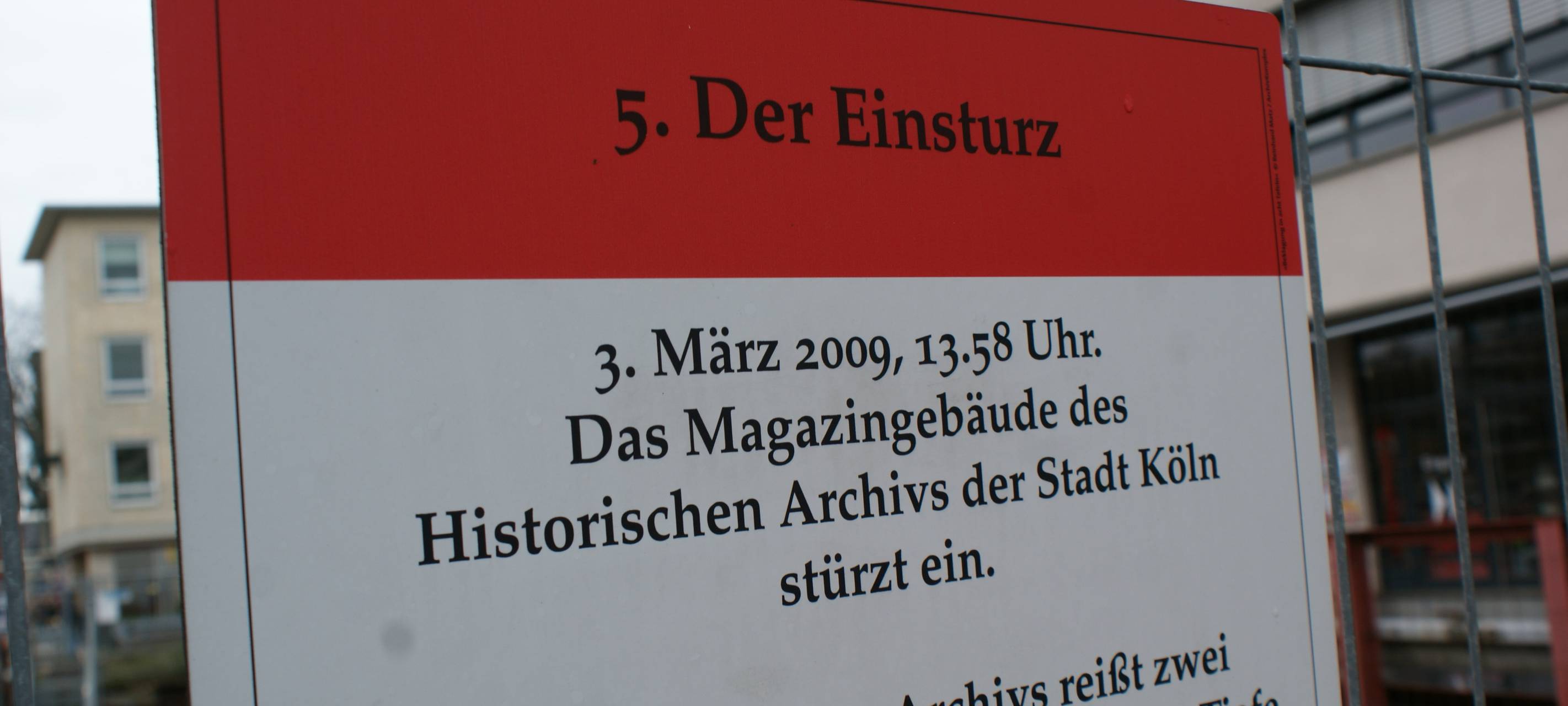 Gedenkveranstaltung an der Einsturzstelle