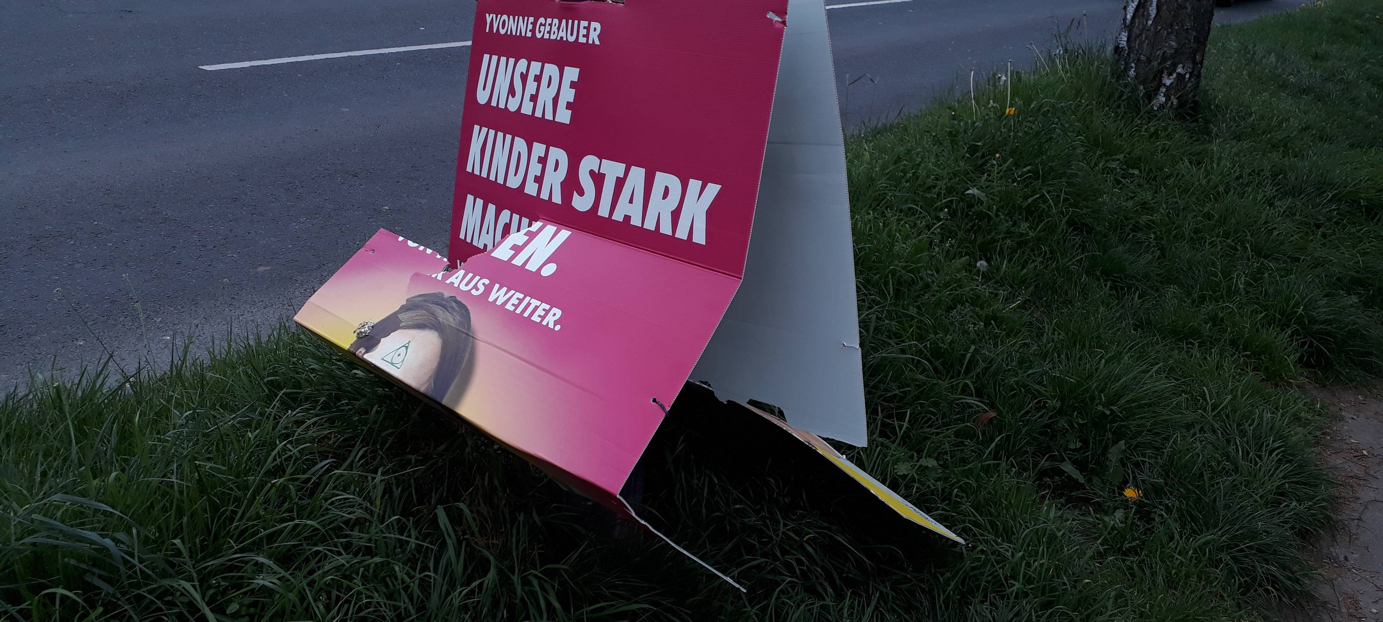 Vandalismus an Wahlplakaten