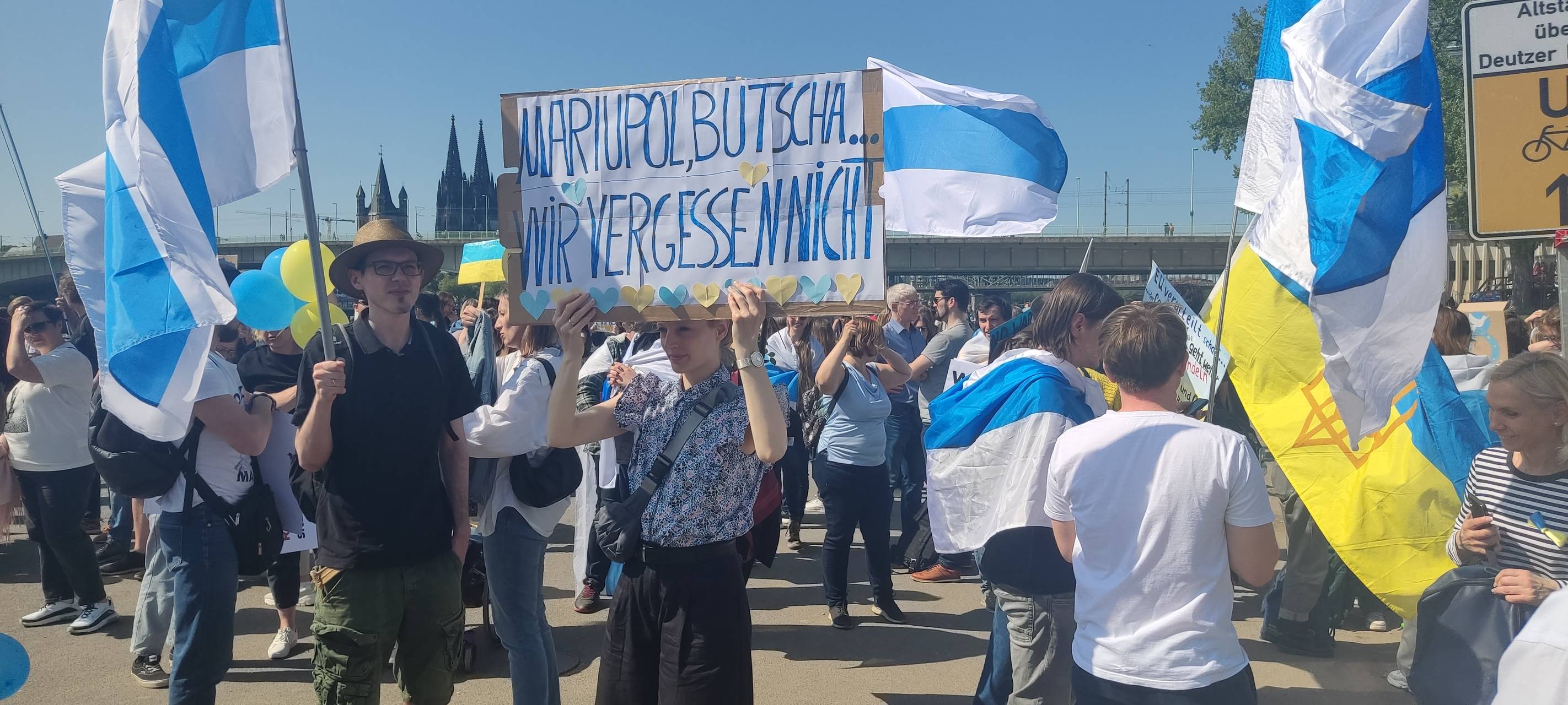 Großdemonstrationen zum Ukraine-Krieg in Köln