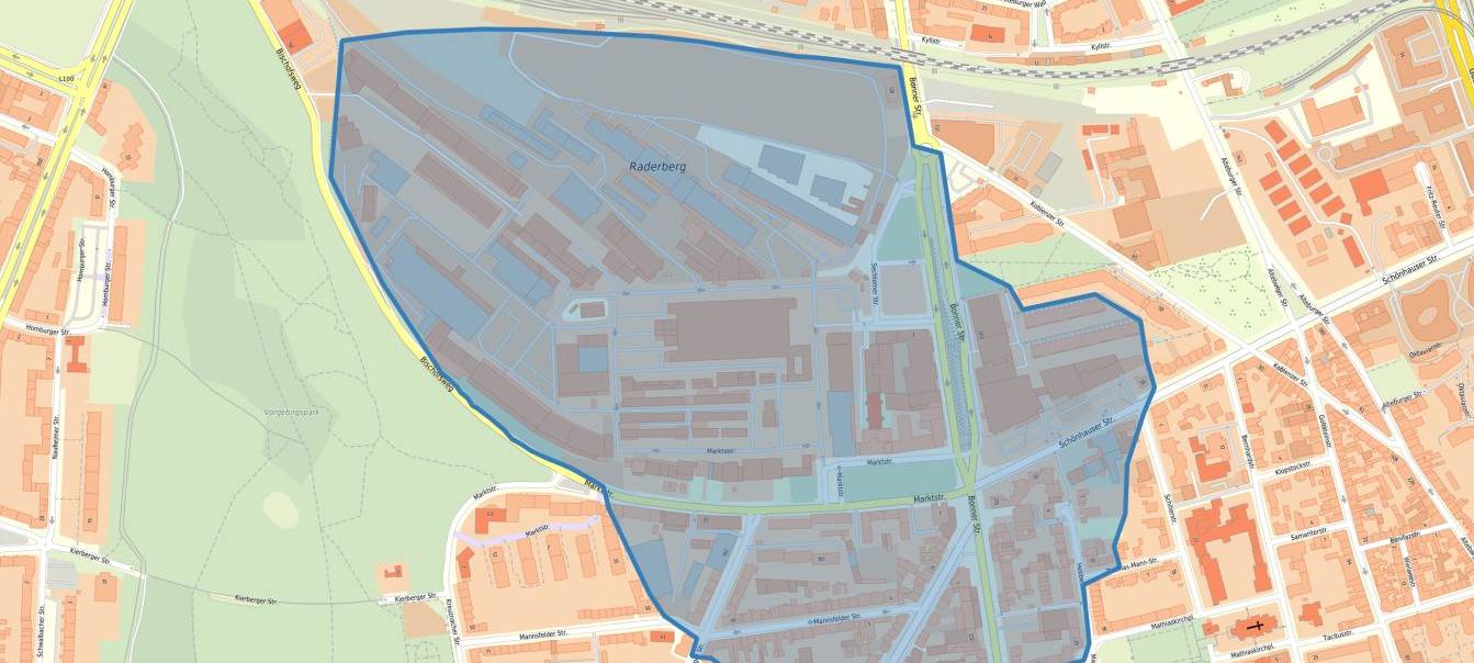 Evakuierungsbereich Fliegerbombe Raderberg