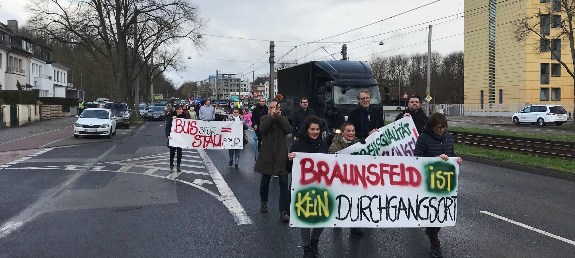 Verkehrsbehinderungen wegen Demo