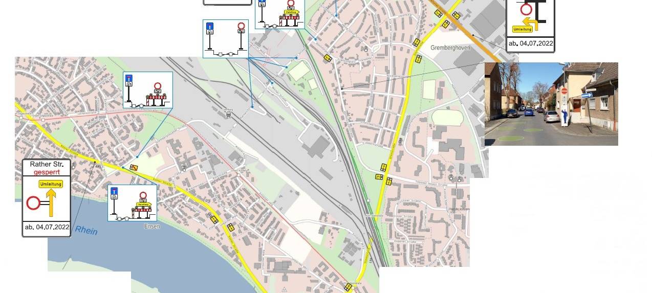 Keine Zwischenlösung für gesperrte Brücke an Rather Straße