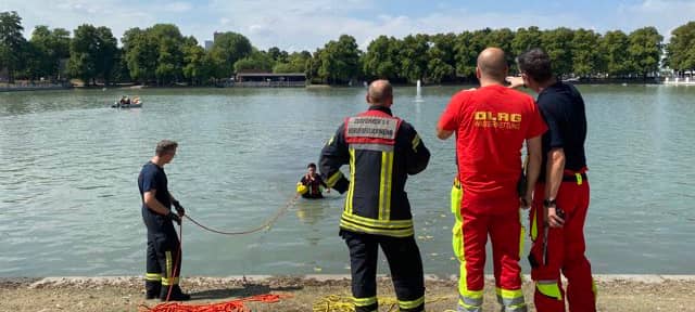 Feuerwehr findet keine Person im Aachener Weiher