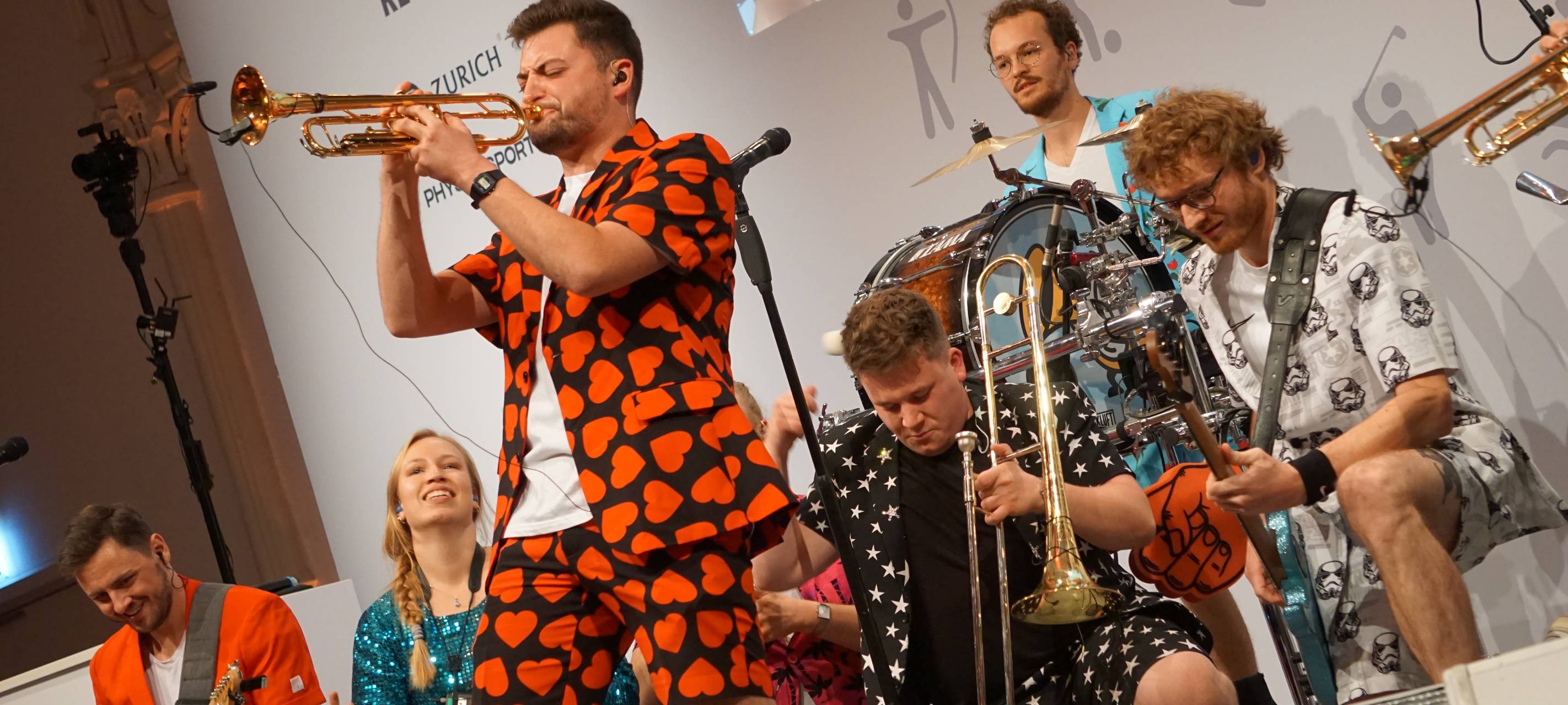 Die Band "Druckluft" sorgte für Stimmung im Saal.