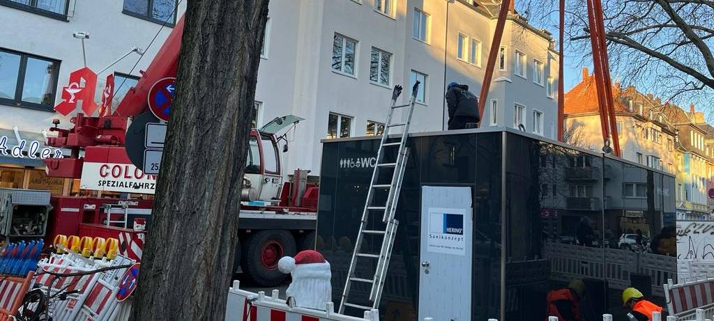 Neues kostenloses Unisex-WC wird aufgestellt
