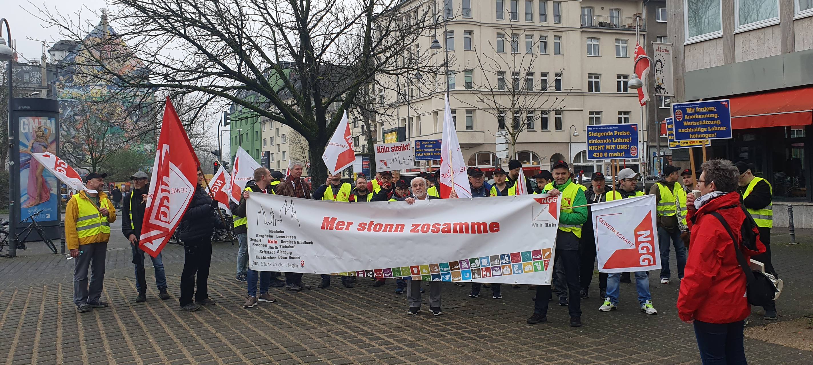 Zwölfstündiger Warnstreik in der Brauerei Reissdorf
