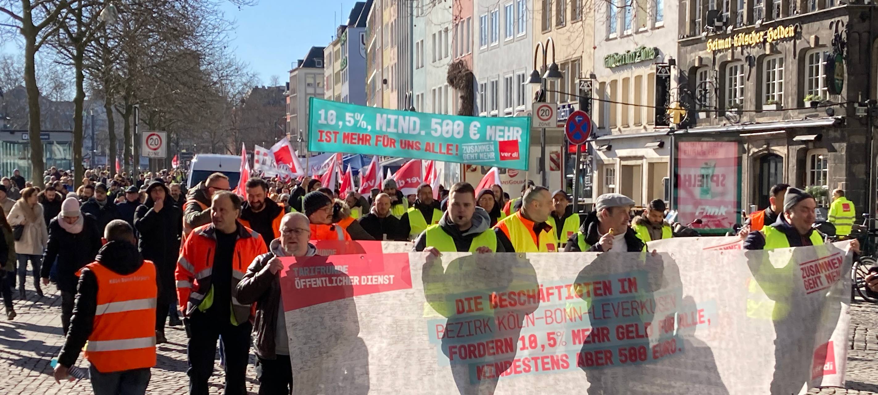 Warnstreiks am Montag und Dienstag in Köln