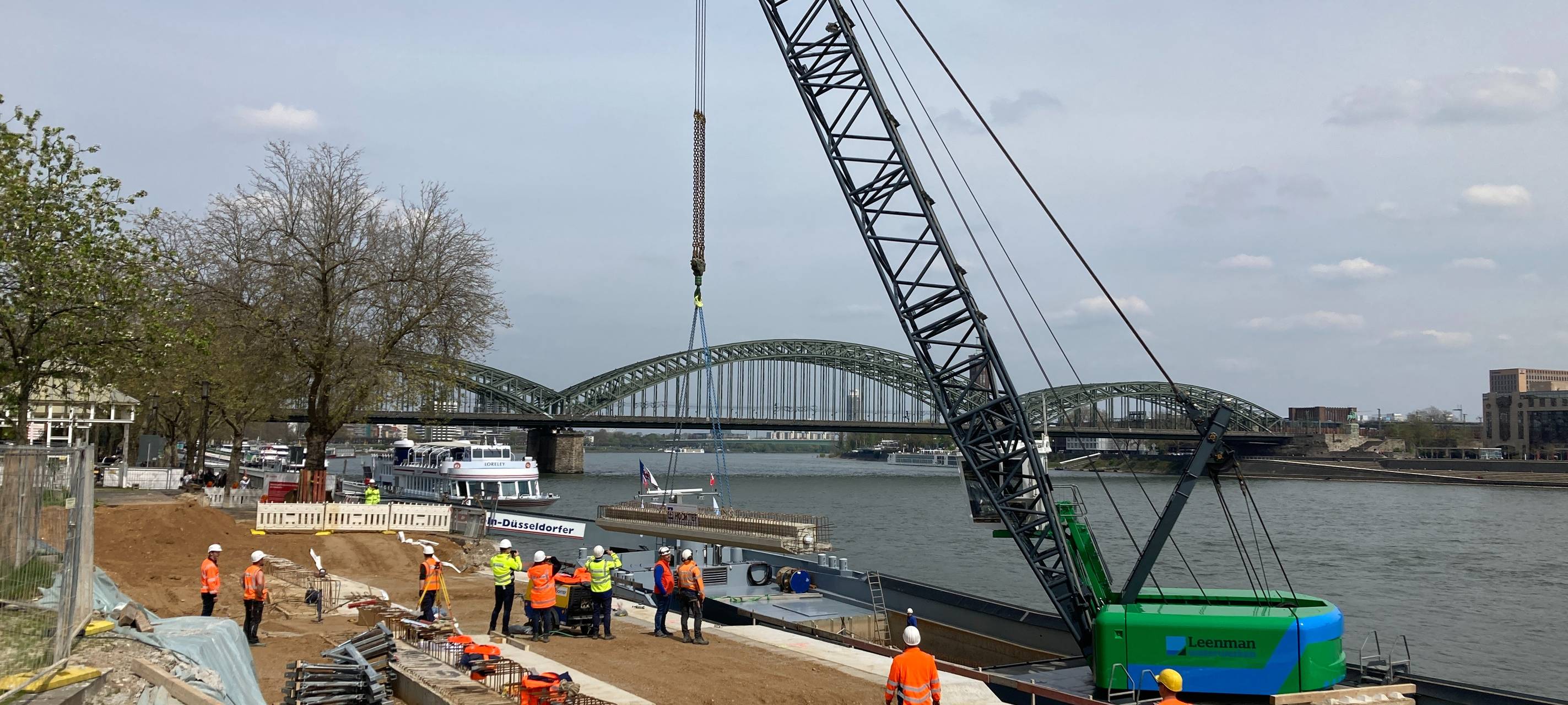 Bauarbeiten auf Rheinpromenade laufen wieder